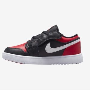 Nike Air Jordan 1 Low Alt Black Gym Red White Boys Sneaker - Sz 3 boys